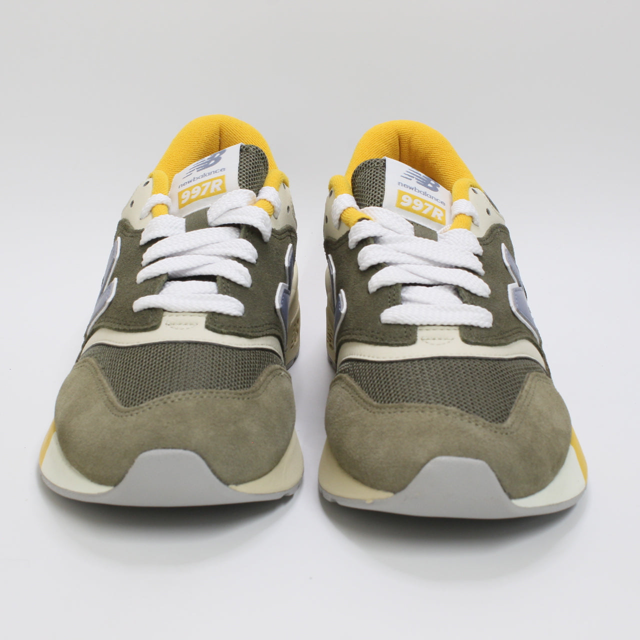 New Balance U997 Convert Green Cream Yellow Trainers