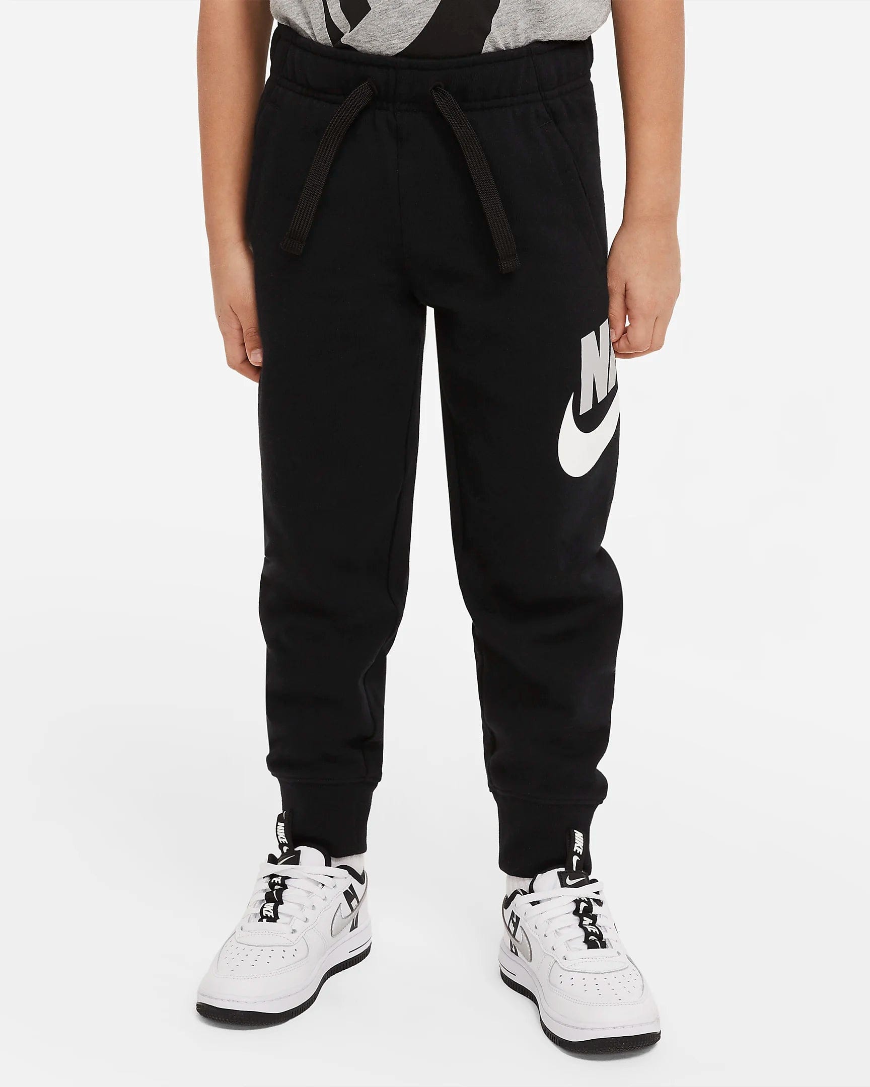 NIKE JUNIOR SPORTSWEAR CLUB FLEECE BLACK TRACKPANTS