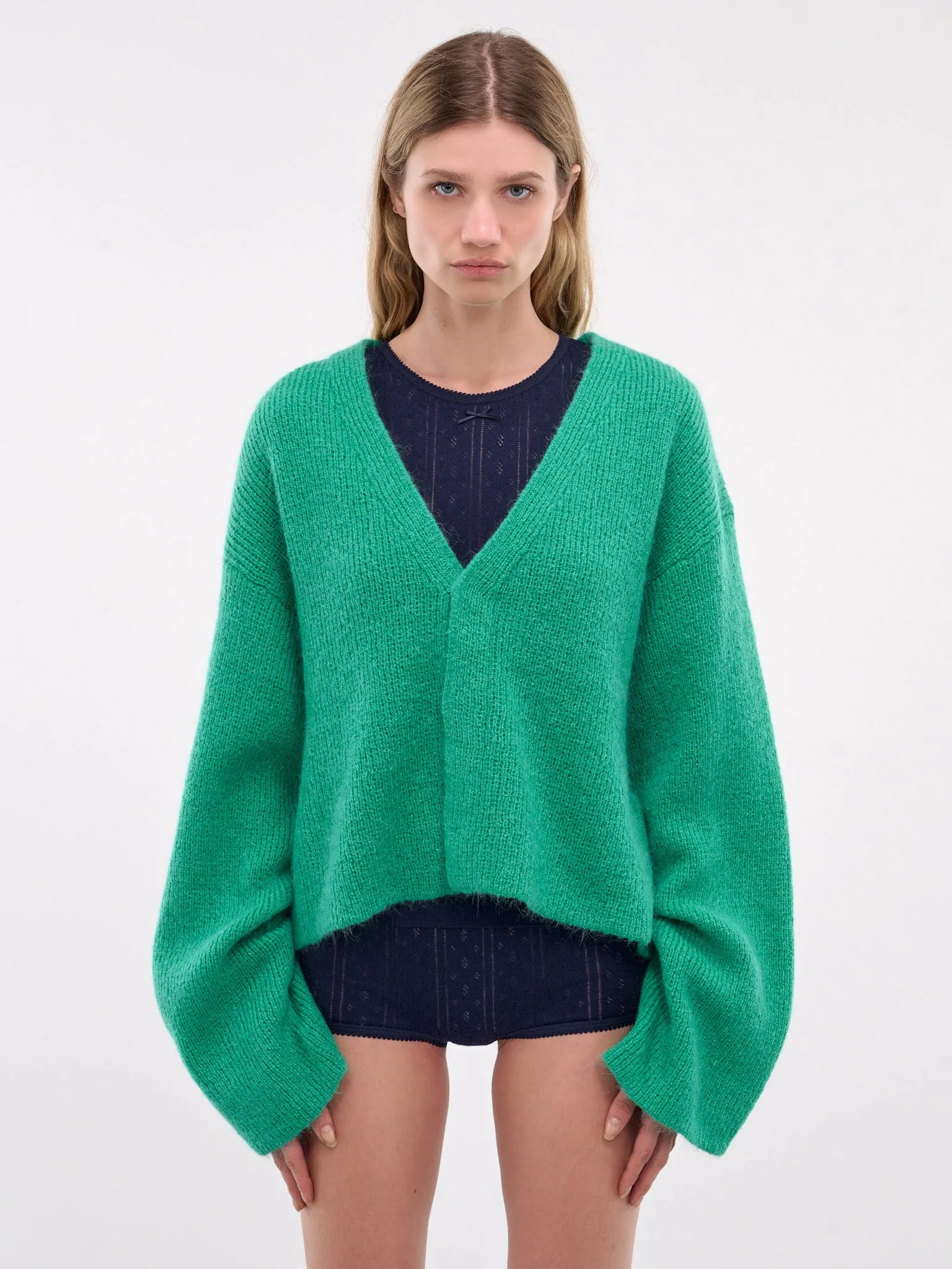 Oversized Knit Cardigan (KW1286-YN0314-JADE)