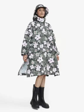 Packable printed poncho