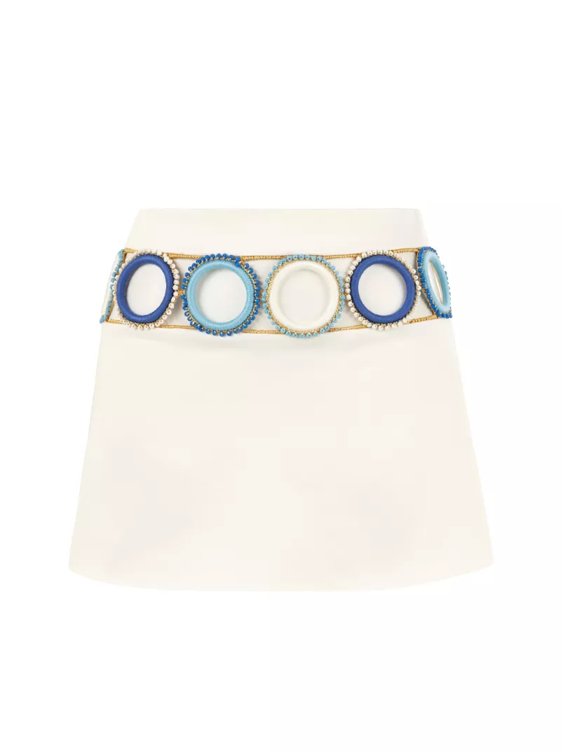 Palma Mini Skirt in Ivory