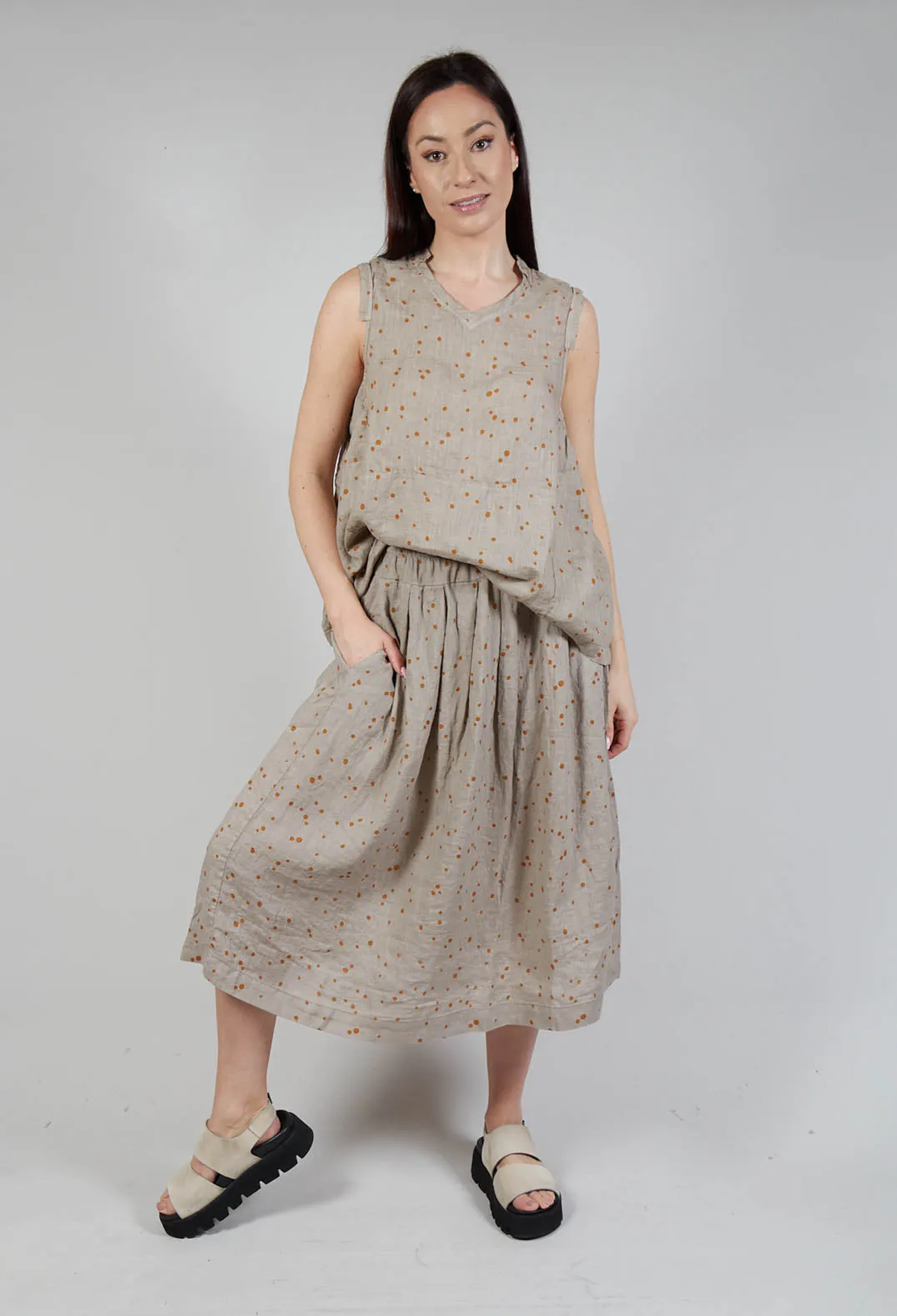 Pesci Ls Skirt In Ambra