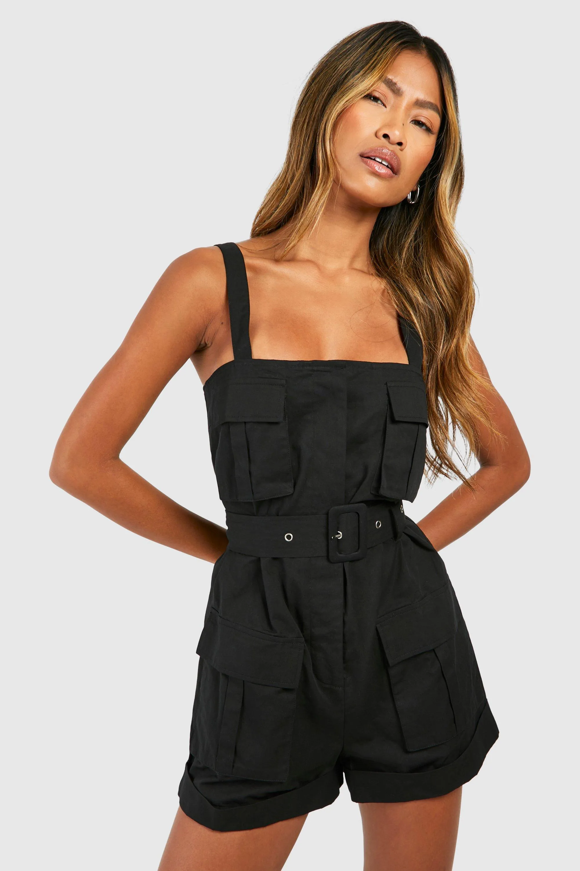 Playsuits | Utility Cargo Playsuit | boohoo