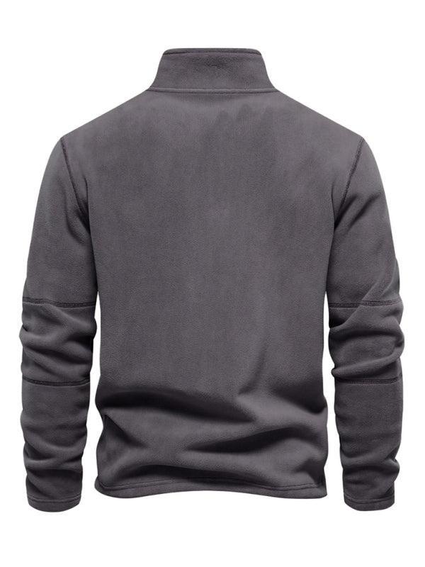 Polar Stand Collar Fleece Men Sweatshirt