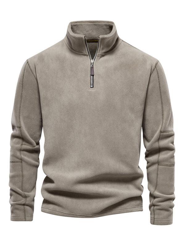 Polar Stand Collar Fleece Men Sweatshirt