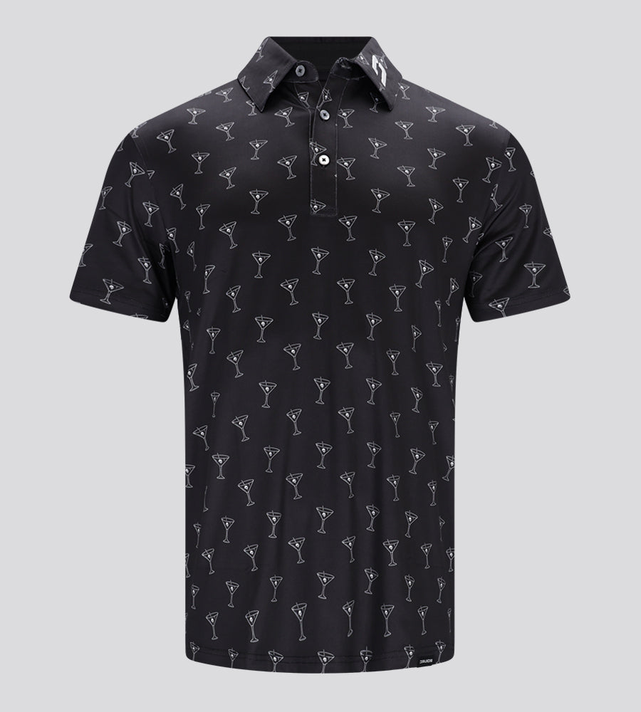 POSH SKULLS POLO - BLACK