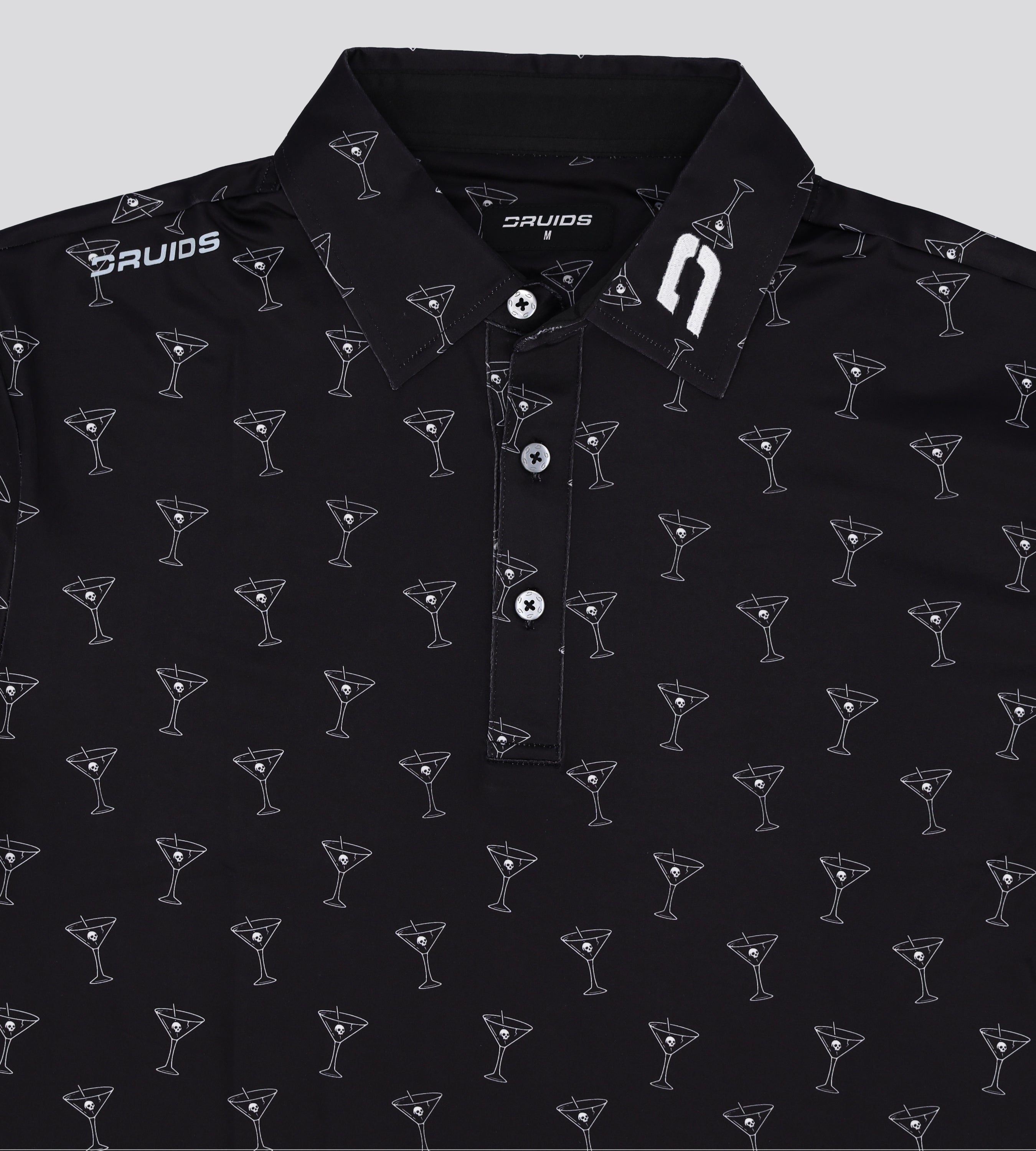 POSH SKULLS POLO - BLACK