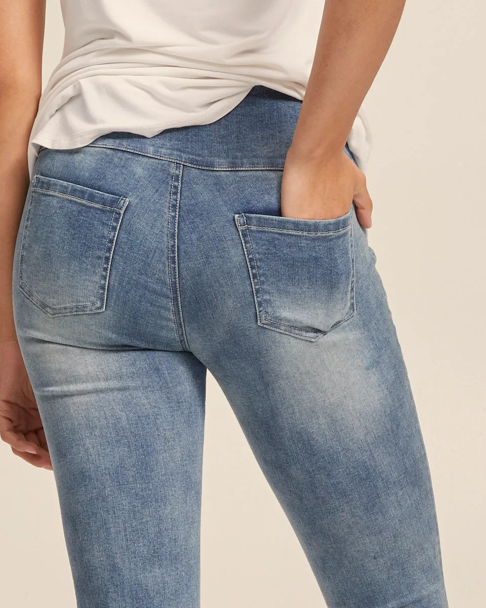 Post Pregnancy Stretch Jeans - Washed Denim