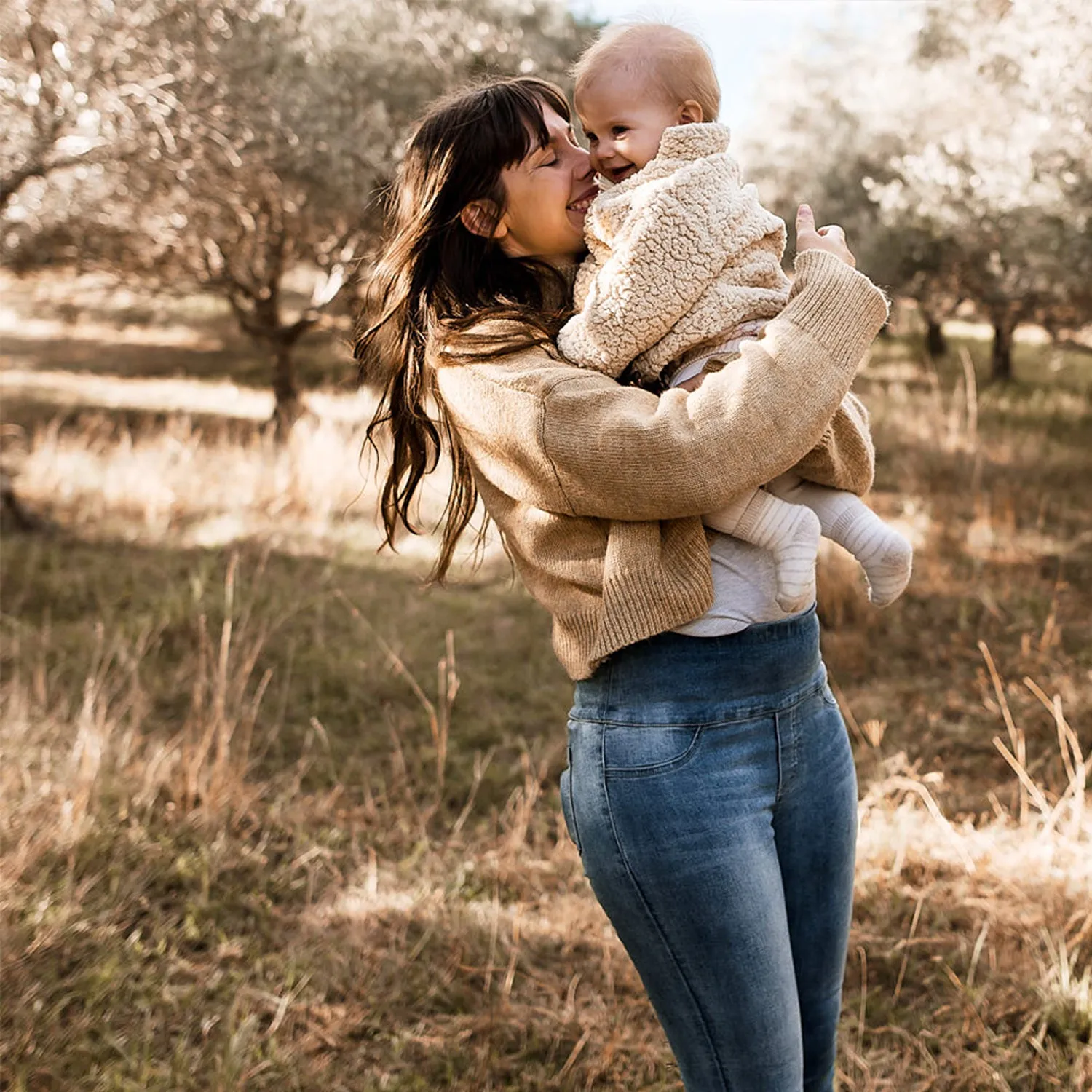 Post Pregnancy Stretch Jeans - Washed Denim