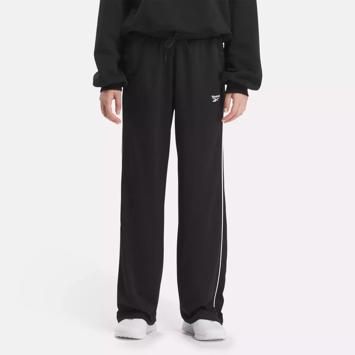 REEBOK MEN'S VECTOR TRICOT BLACK TRACKPANTS