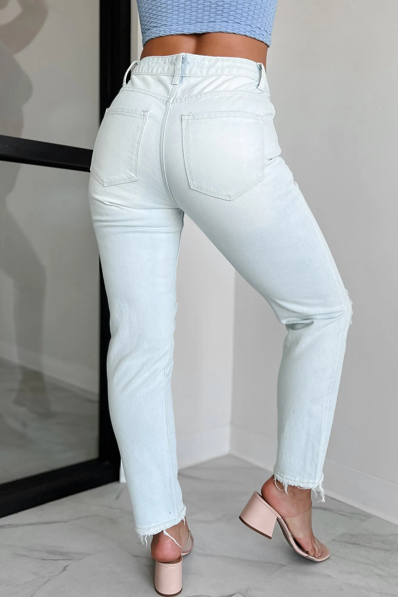 Reform High Rise Flying Monkey Mom Jeans (Light)