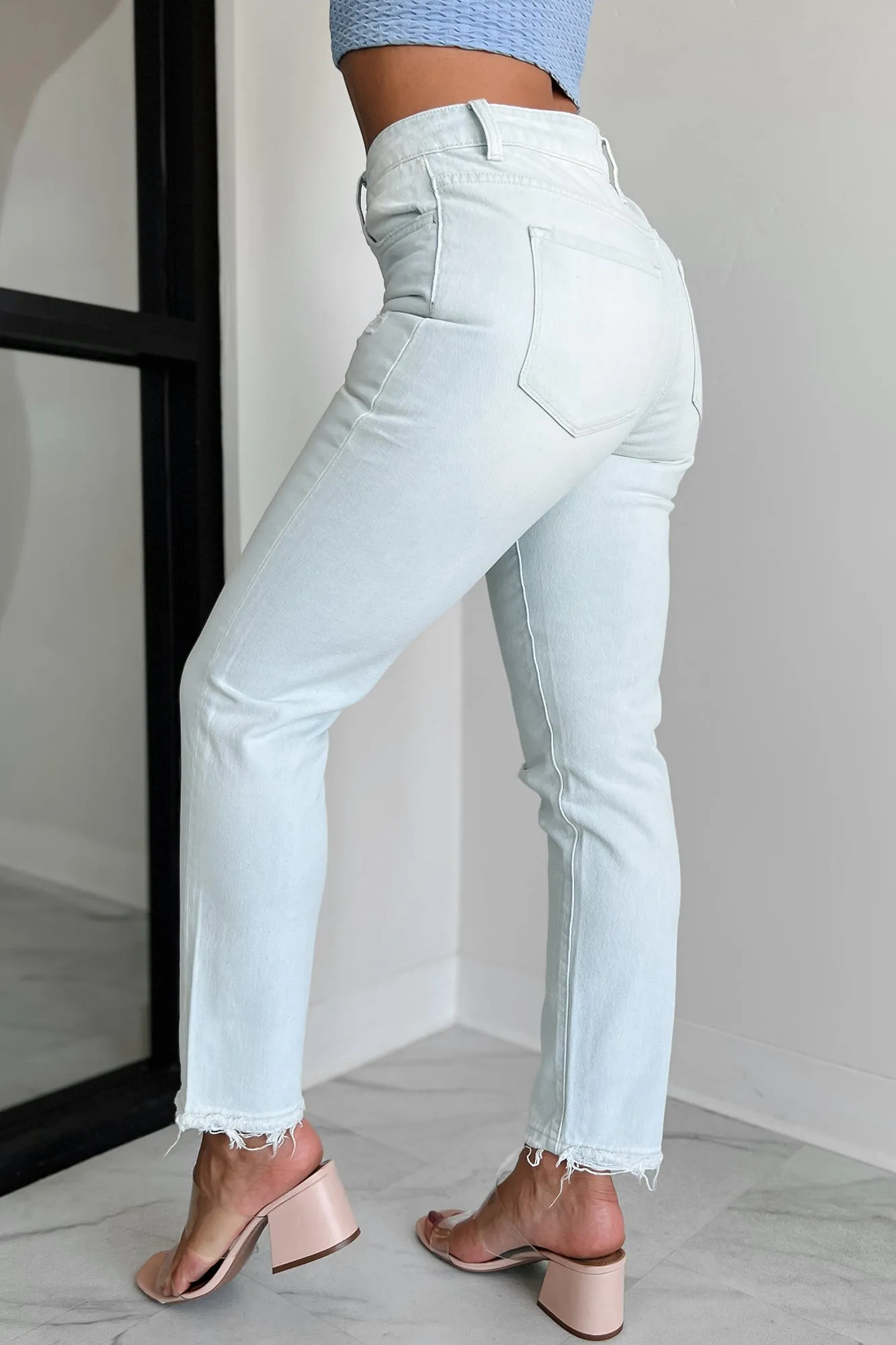 Reform High Rise Flying Monkey Mom Jeans (Light)