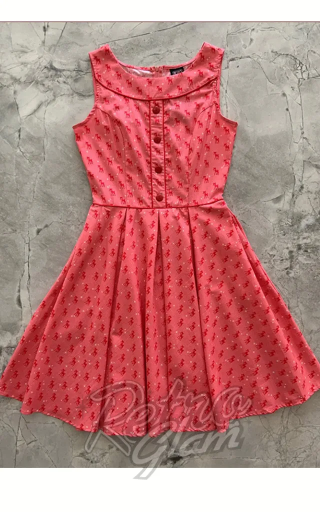 Retrolicious Elizabeth Dress in Rudolph the Reindeer Print - M left only