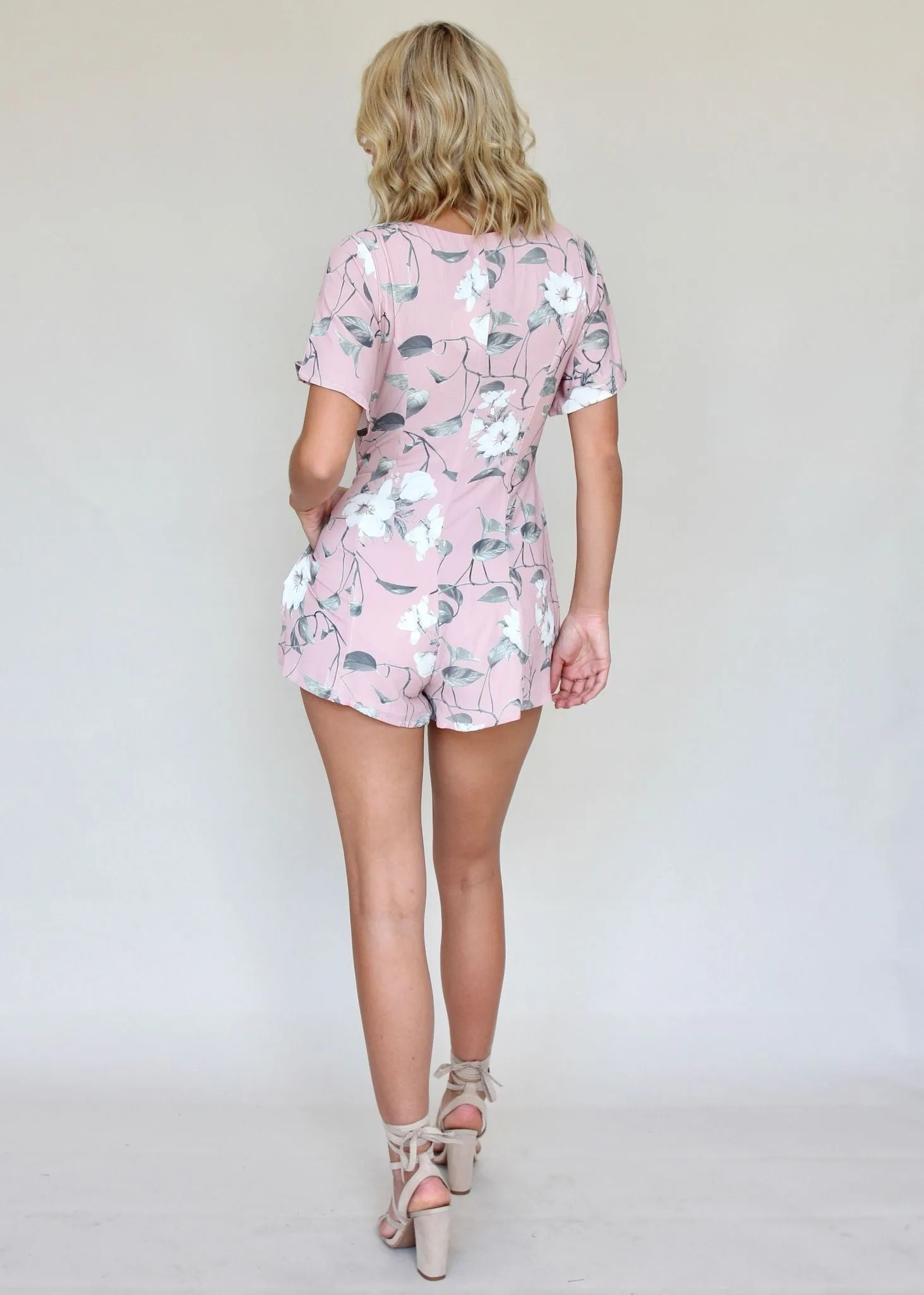 Run With Me Playsuit - Pink/White