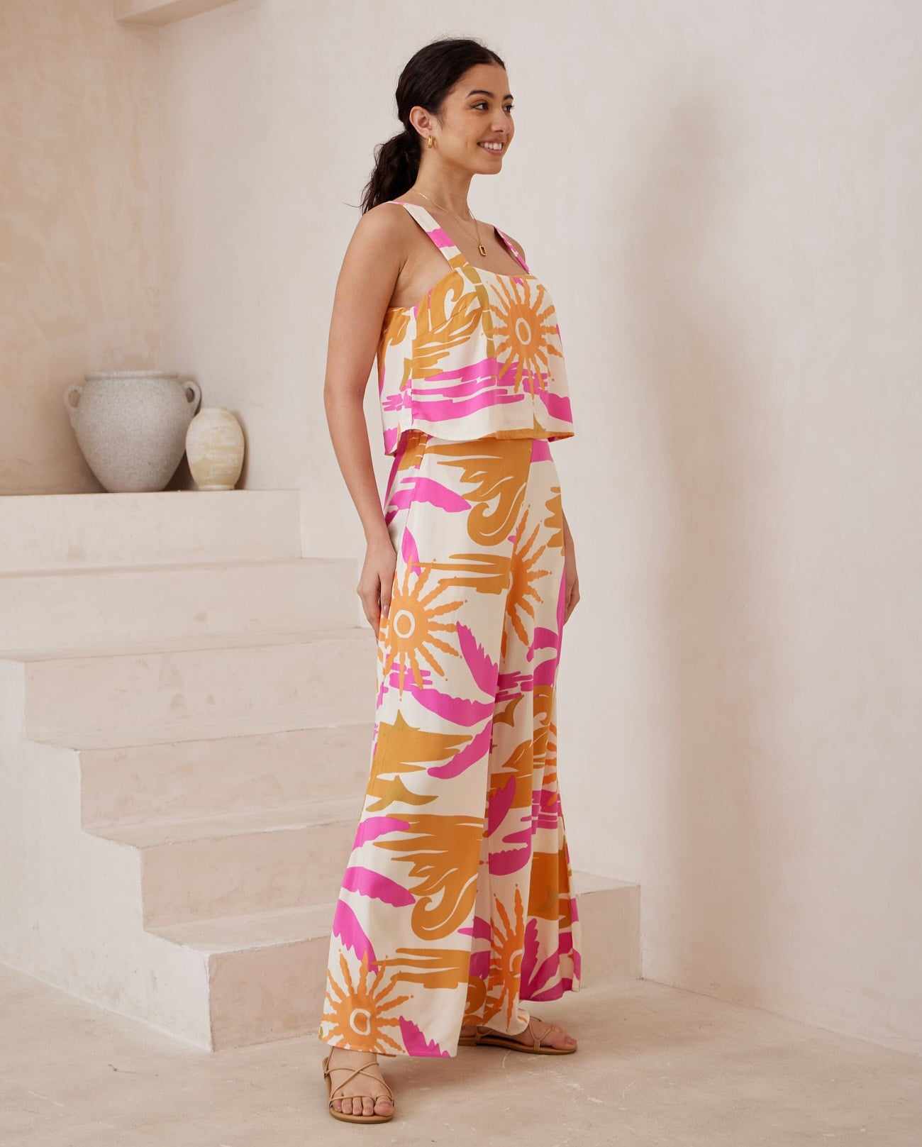 Sammy Jumpsuit - Fuscia Sunset