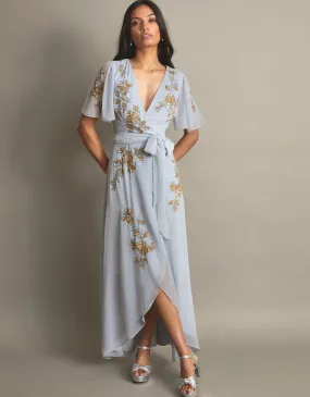 Sarah Embellished Wrap Dress 