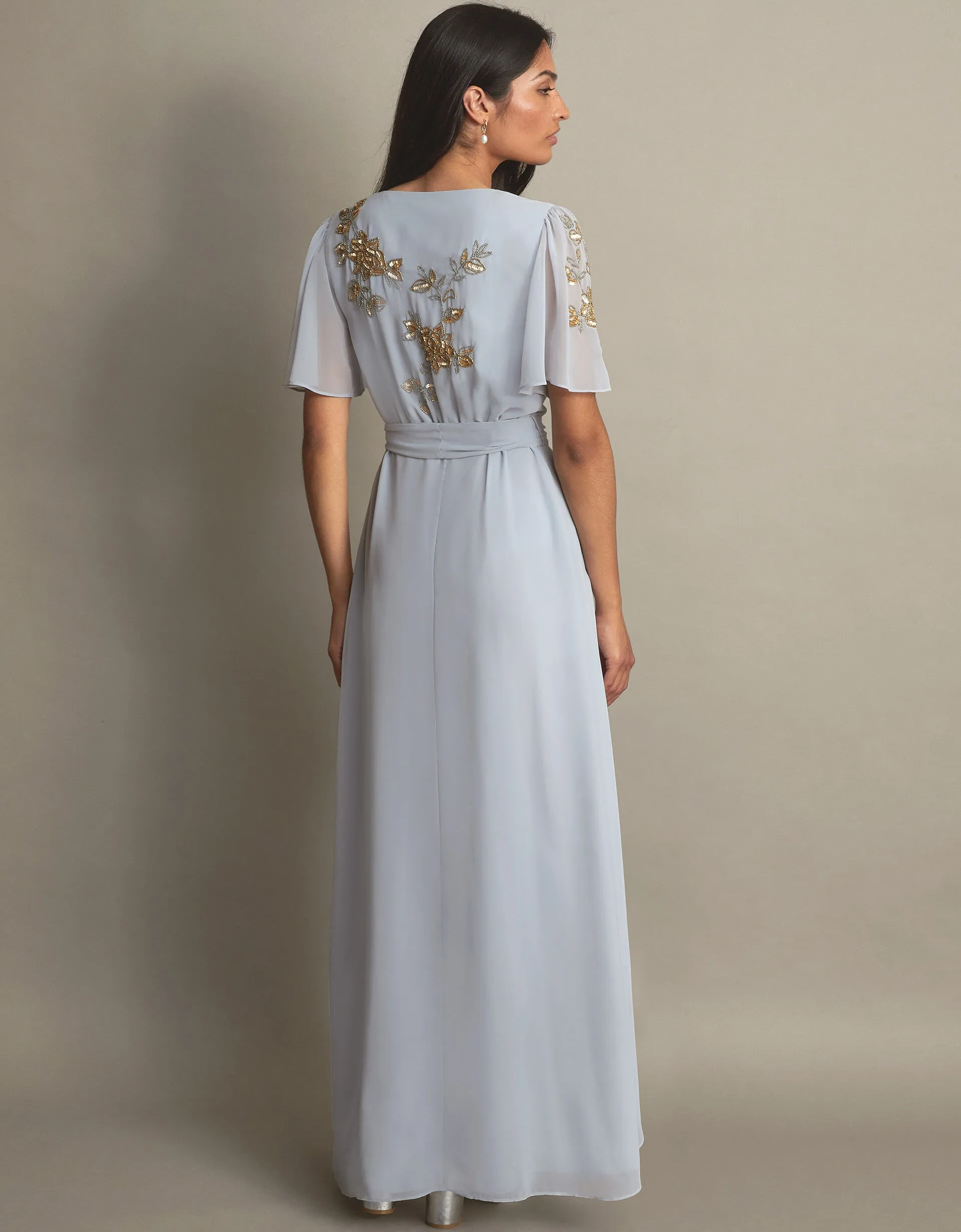 Sarah Embellished Wrap Dress 