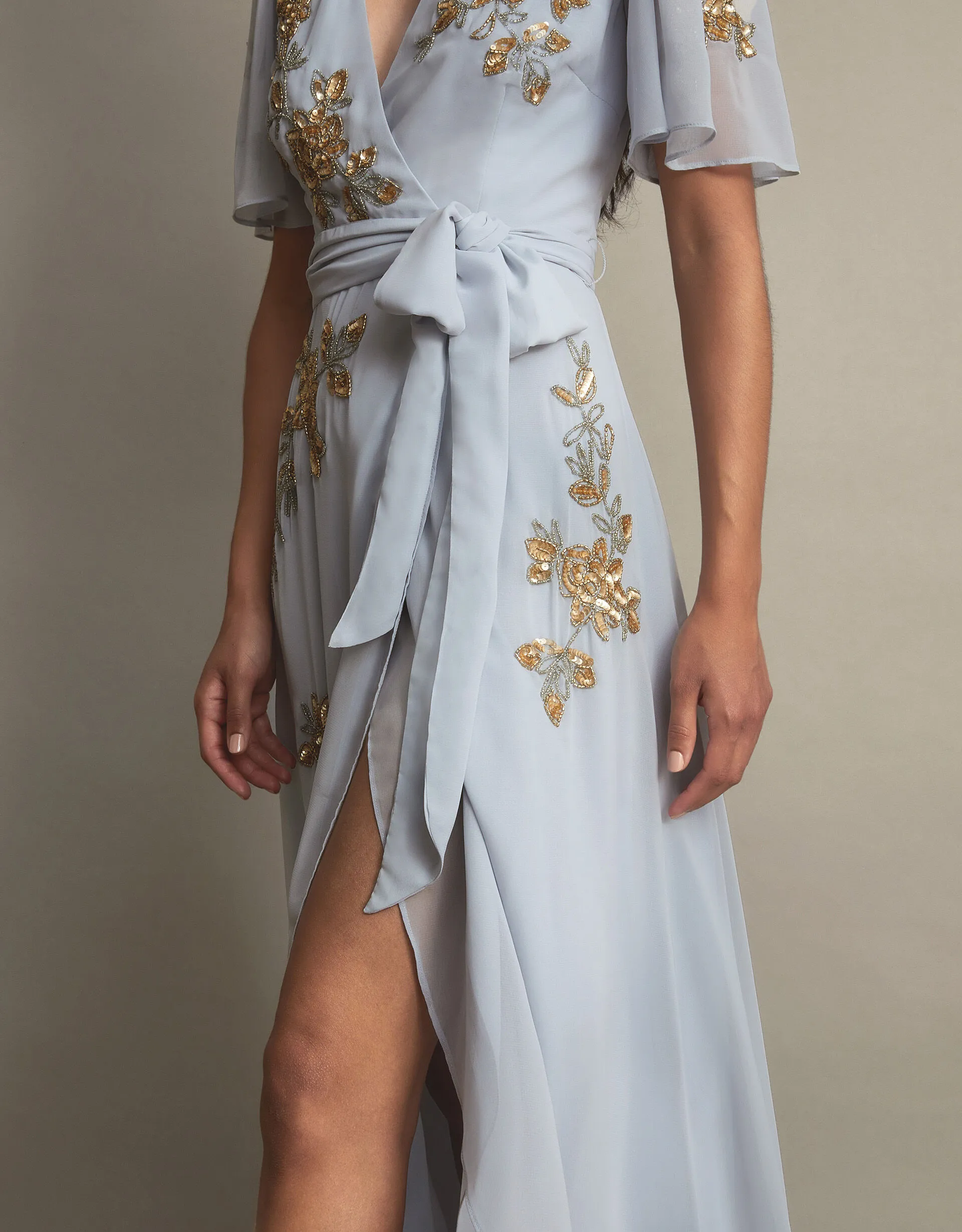 Sarah Embellished Wrap Dress 