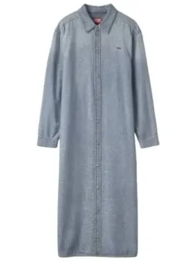 shirt long dress blue