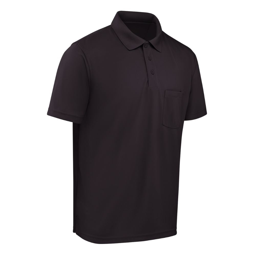 SIZE SMALL ONLY: Men's Red Kap Short Sleeve Performance Knit Pocket Polo - Black