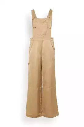 Slouchy Coolness Overall in Warm Beige