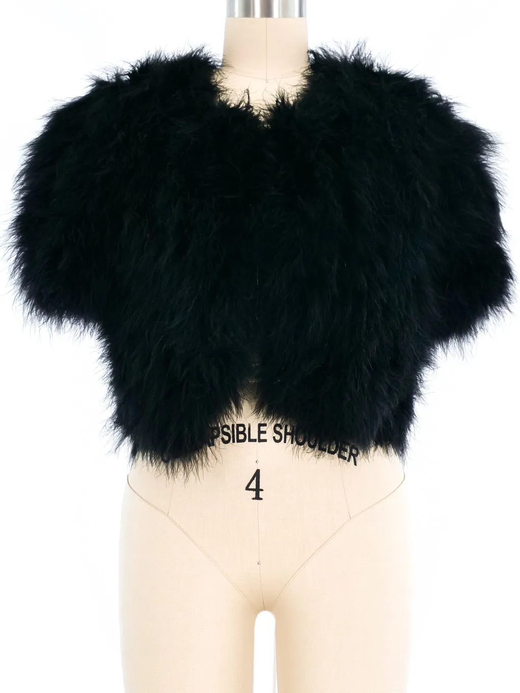 Sonia Rykiel Black Marabou Feather Jacket