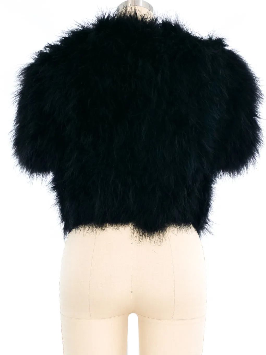 Sonia Rykiel Black Marabou Feather Jacket