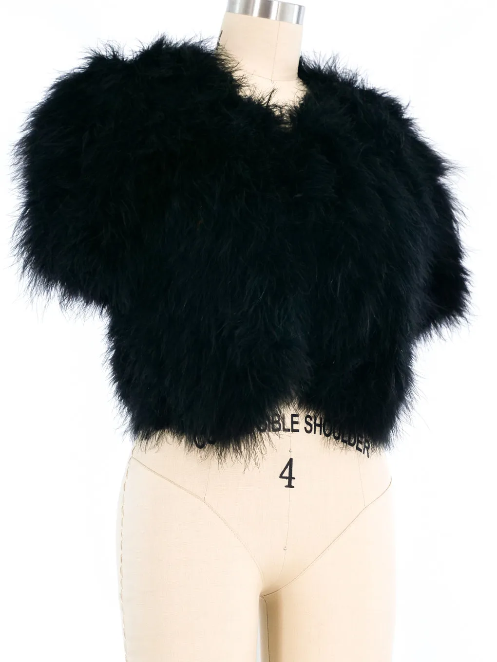 Sonia Rykiel Black Marabou Feather Jacket