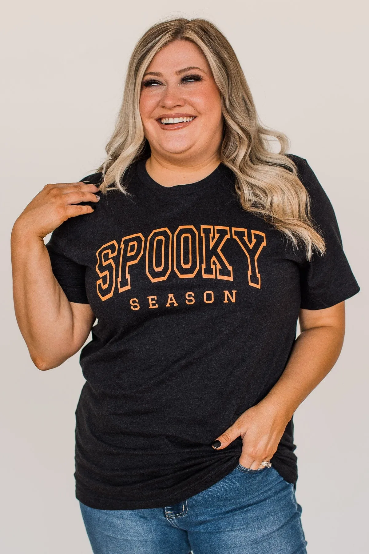 Spooky Season Graphic Tee- Black