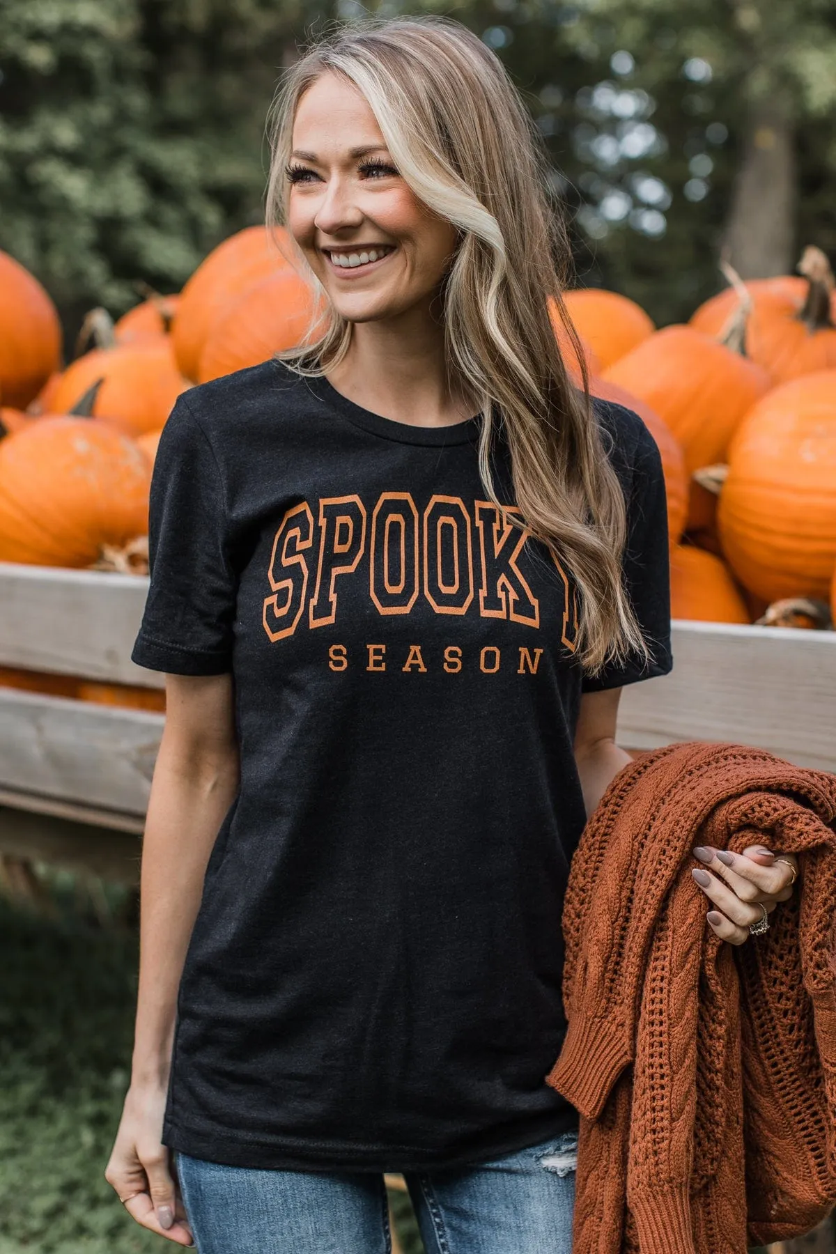 Spooky Season Graphic Tee- Black