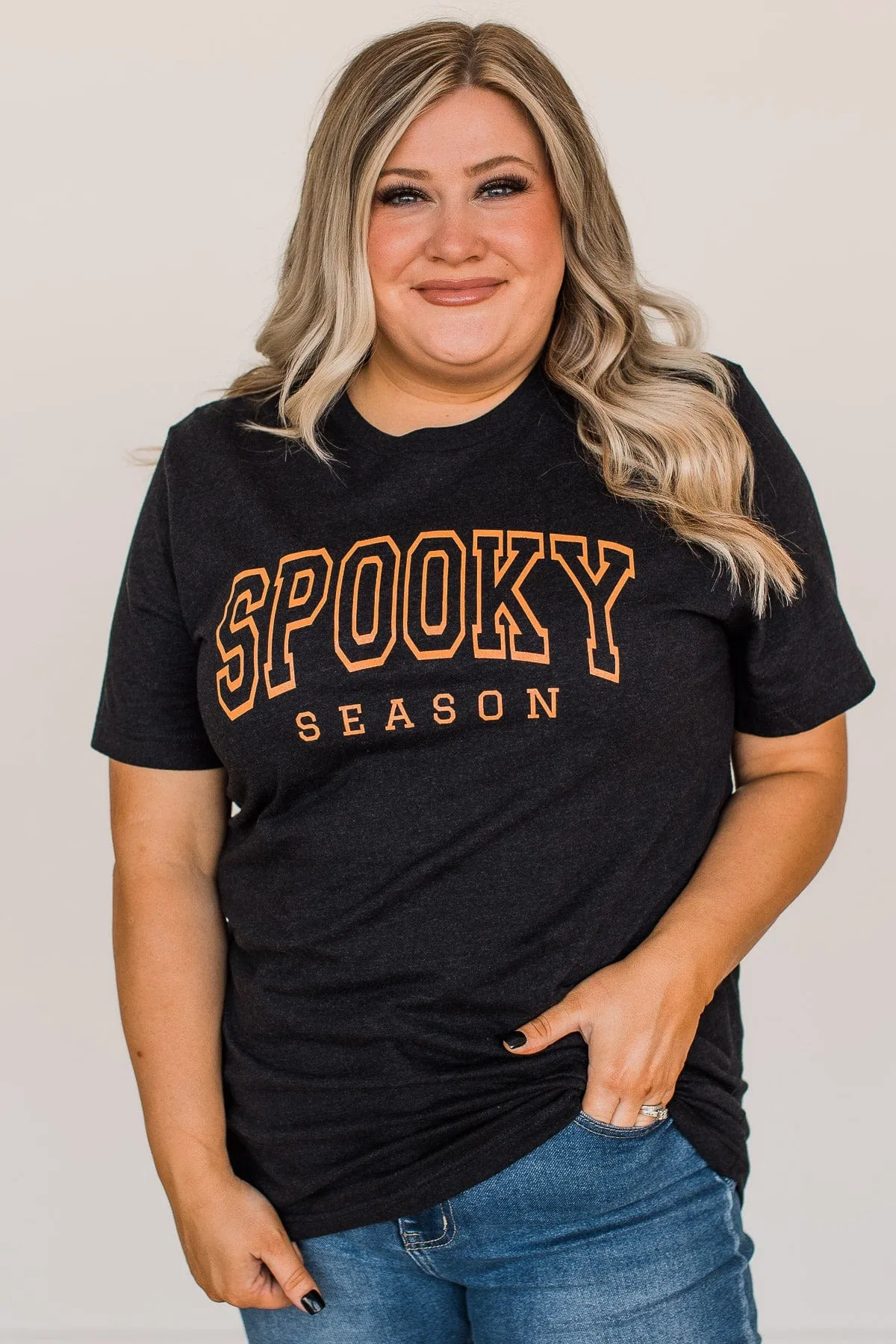 Spooky Season Graphic Tee- Black