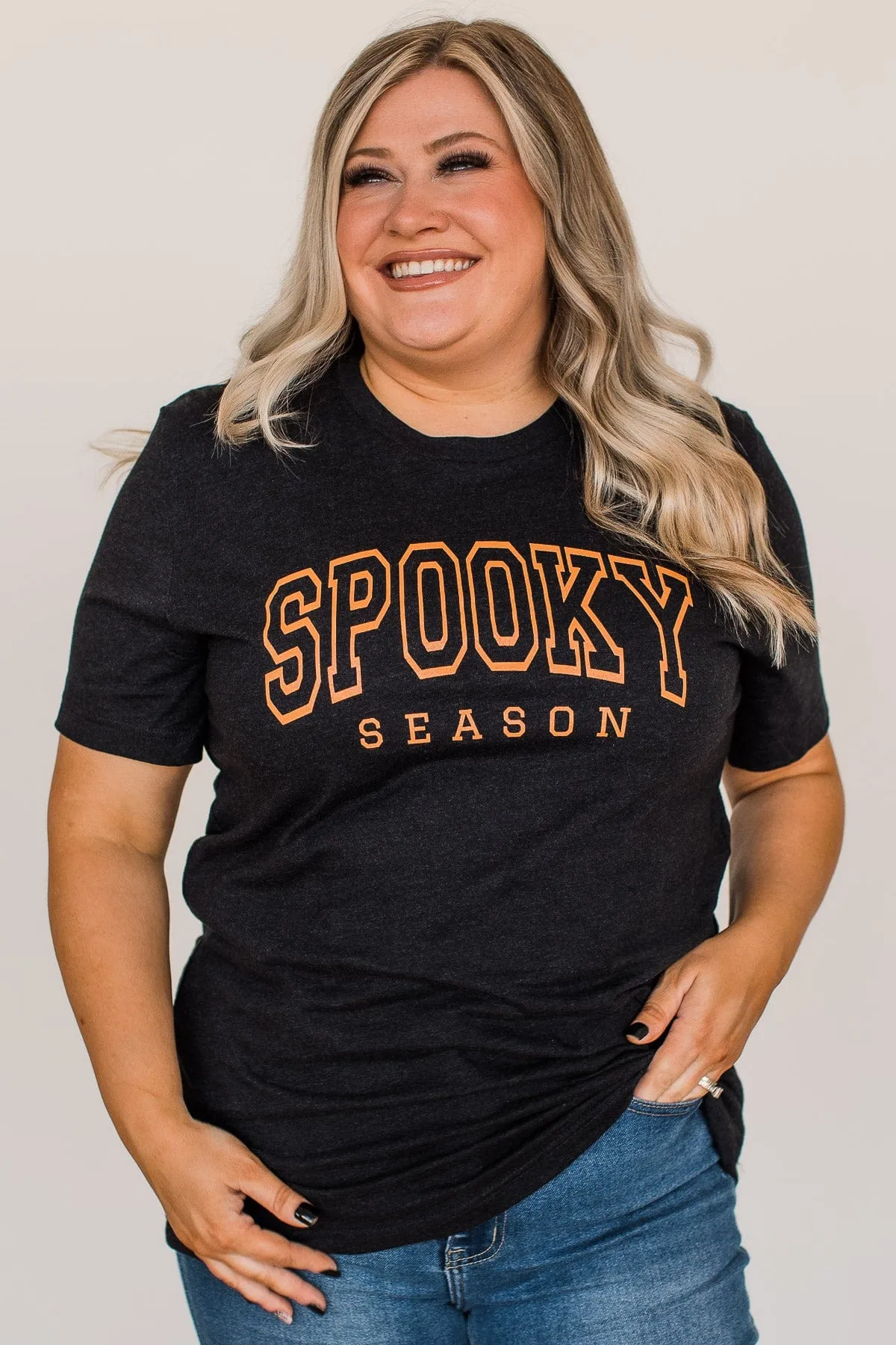 Spooky Season Graphic Tee- Black