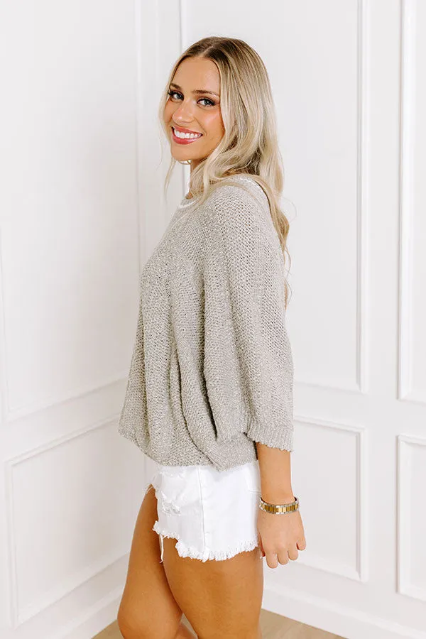 St. Augustine Brunch Knit Sweater Top in Grey