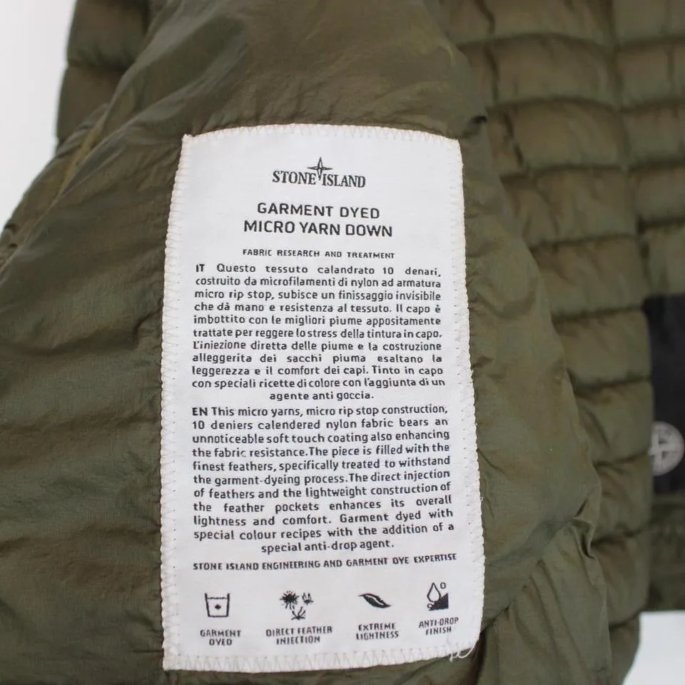 Stone Island AW 2016 Micro Yarn Down Jacket Medium