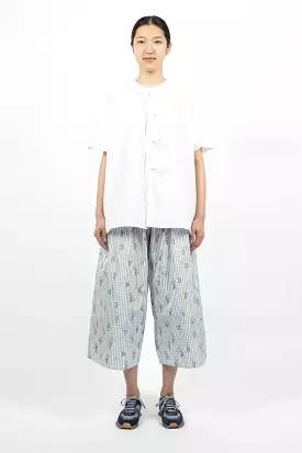 Sweet Culotte Blue Check Flower