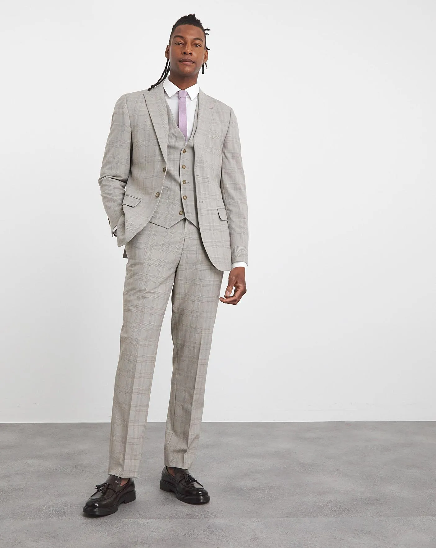 Tailored Check Suit Waistcoat