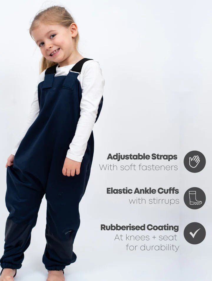 Therm All-Weather Fleece Overalls - Navy | Waterproof Windproof Eco