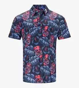 TIKI POLO - NAVY / CORAL