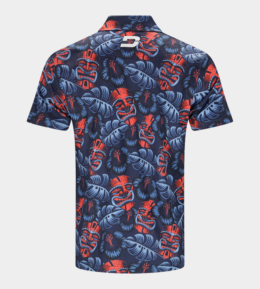 TIKI POLO - NAVY / ORANGE