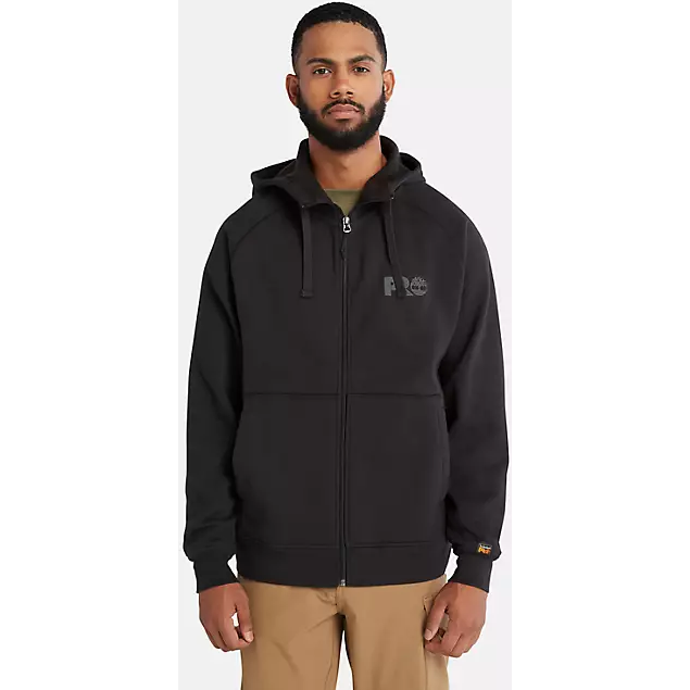 Timberland Pro Men's Hood Sport Zip Front Sweatshirt -Black- TB0A64RN001