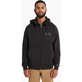 Timberland Pro Men's Hood Sport Zip Front Sweatshirt -Black- TB0A64RN001