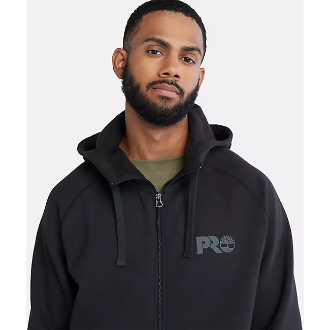 Timberland Pro Men's Hood Sport Zip Front Sweatshirt -Black- TB0A64RN001