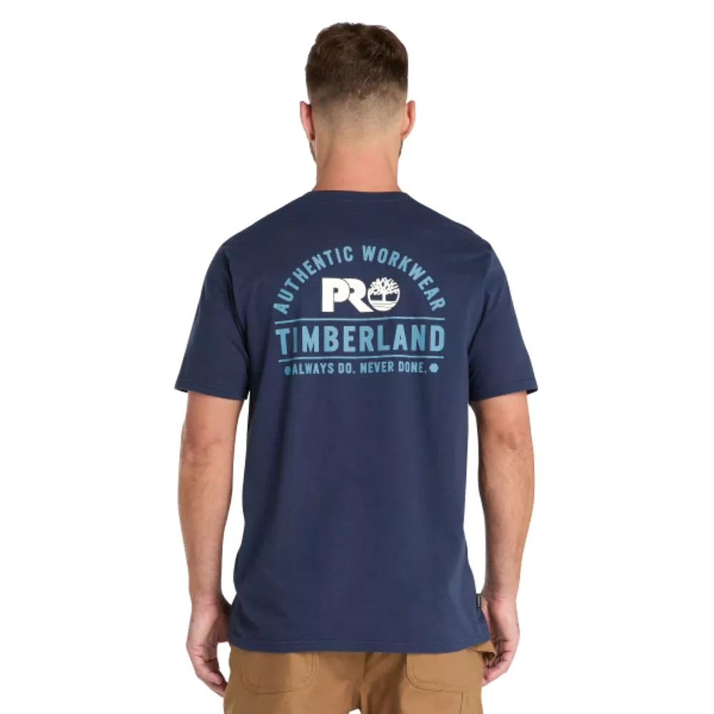 Timberland PRO Men's Short-Sleeve Authentic Graphic Work T-Shirt - Navy