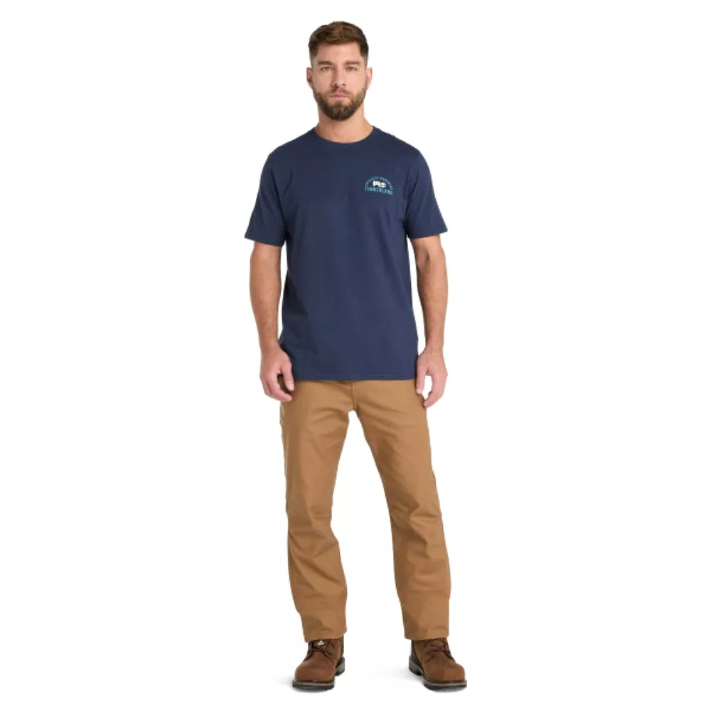 Timberland PRO Men's Short-Sleeve Authentic Graphic Work T-Shirt - Navy