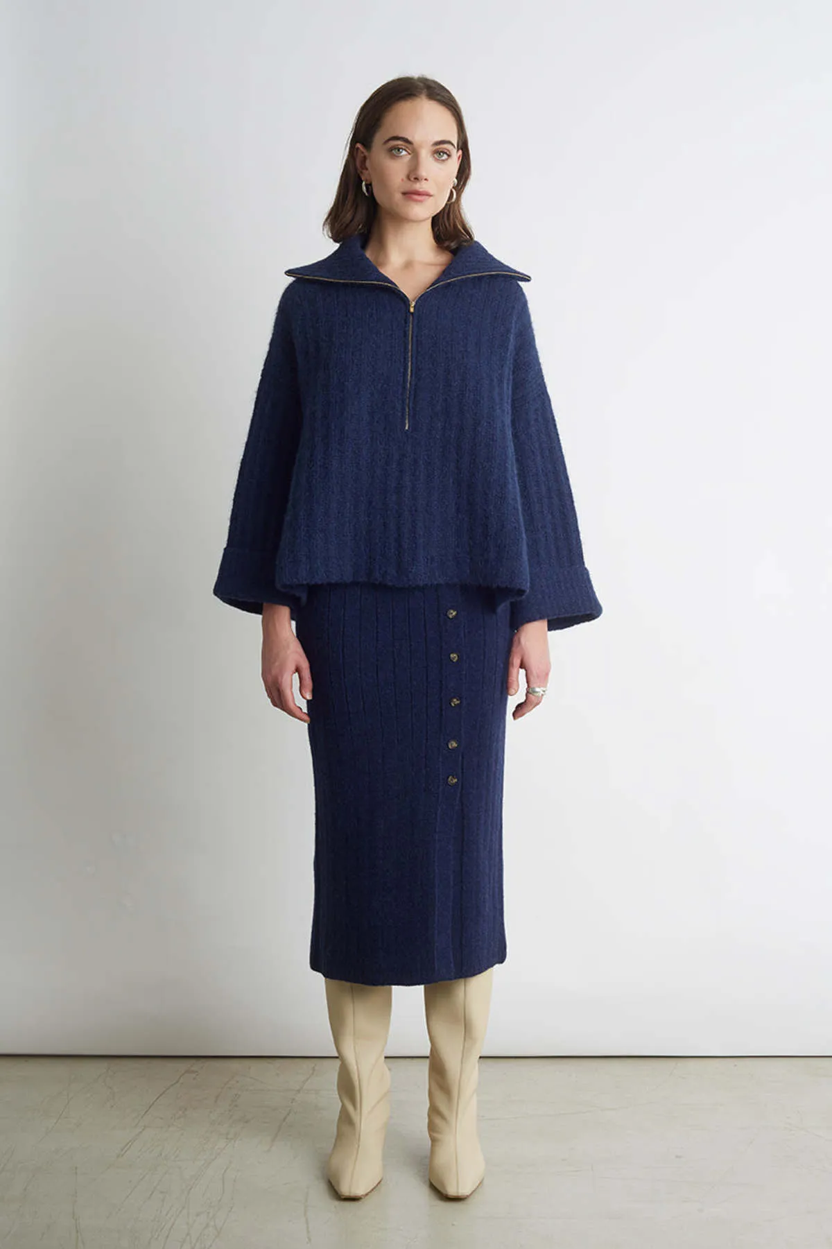 Uma Poncho - Navy