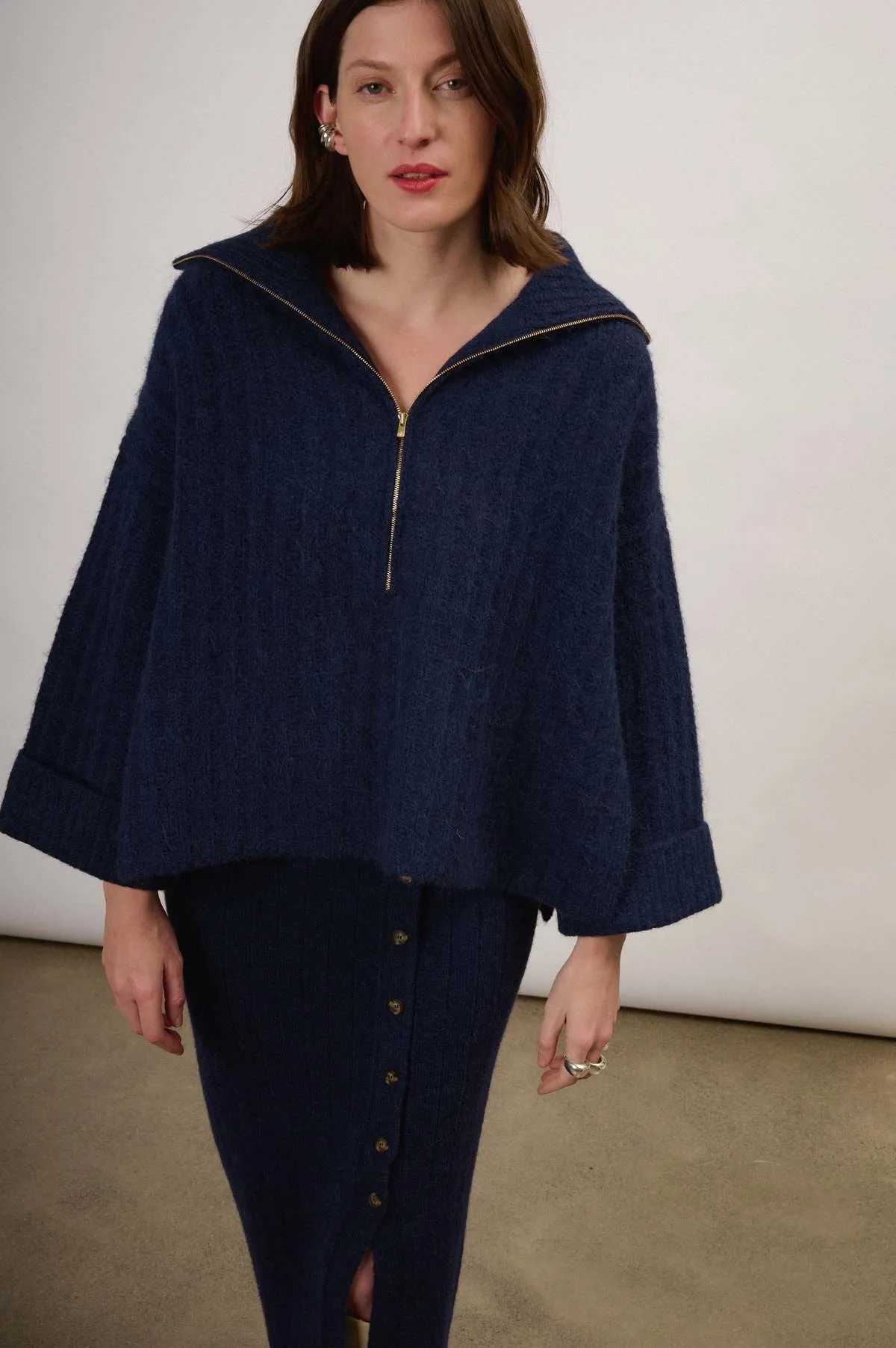 Uma Poncho - Navy