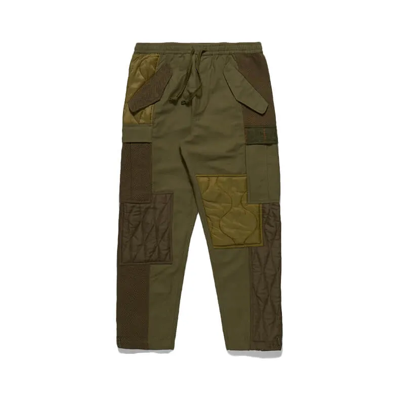 Upcycled Cargo Trackpants - Olive