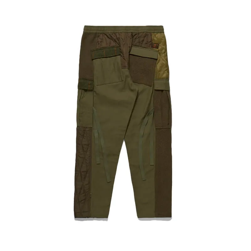 Upcycled Cargo Trackpants - Olive