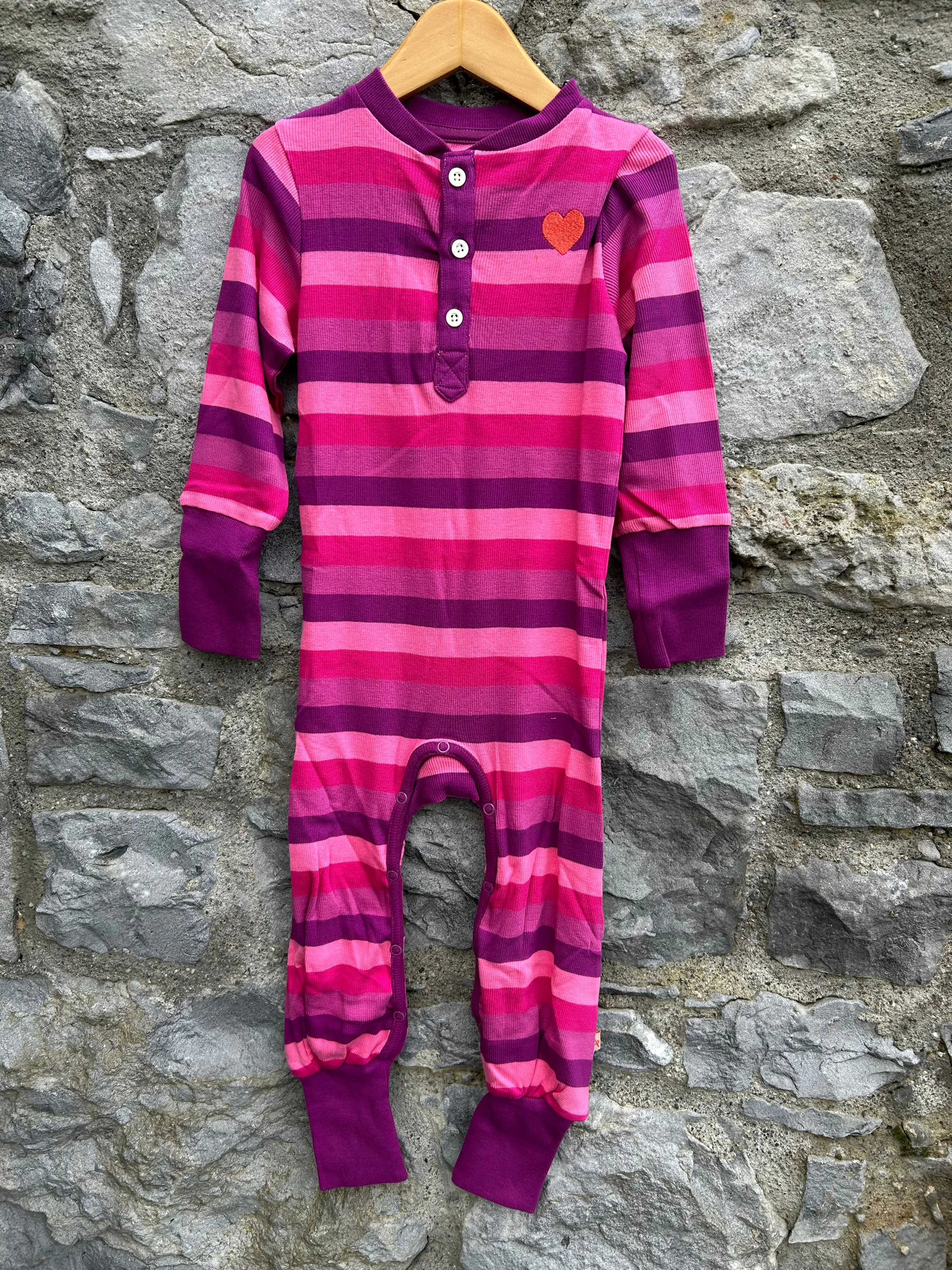 Very Berry stripy playsuit  18-24m (86-92cm)