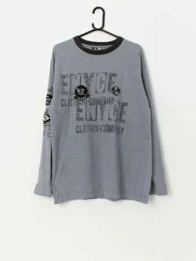 Vintage Enyce long sleeved tee with patches – Medium